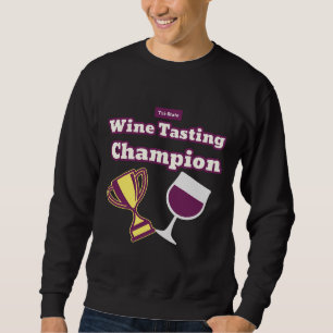 Vin Tasting Champion Design Lång Ärmad Tröja