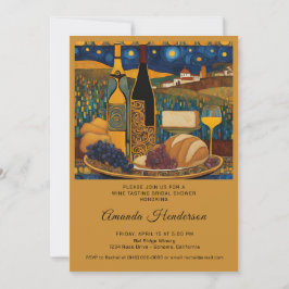 Vin Tasting Inbjudningskort för möhippa