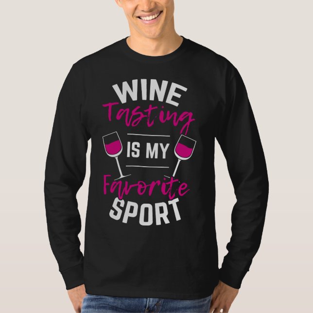 Vin Tasting Sport Drinking Vin T Shirt (Framsida)