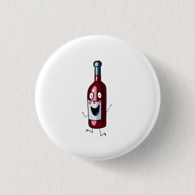 Vin tema, rött vin, flaska vin knapp (Framsida)