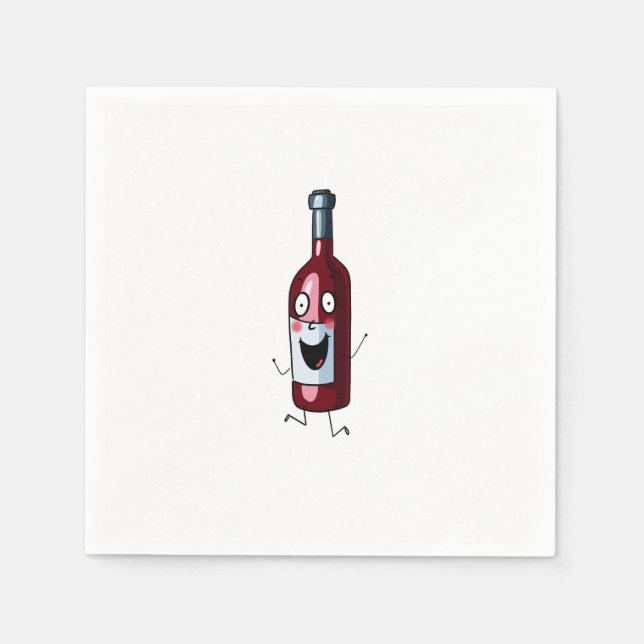 Vin tema, rött vin, flaska vin pappersservett (Framsidan)