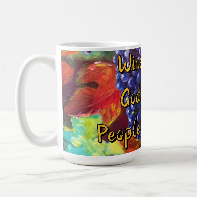 Vin temed kaffemugg (Vänster)