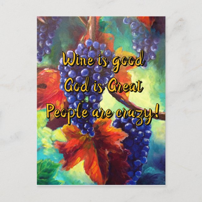 Vin temed vykort (Framsida)