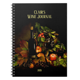 Vin Theme Fortfarande LI/Personlig Vin Journal Anteckningsbok