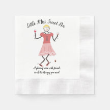 Vin Therapy Little Miss Sweet Pea cocktail Napkin