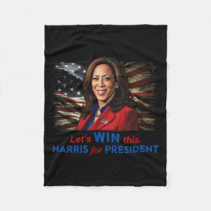 Vin this Harris till president Kamala Harris 2024 Fleecefilt