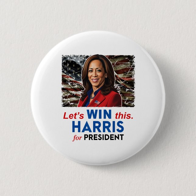 Vin this Harris till president Kamala Harris 2024  Knapp (Framsida)
