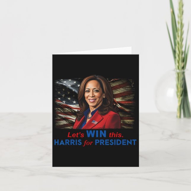 Vin this Harris till president Kamala Harris 2024  Kort (Framsida)