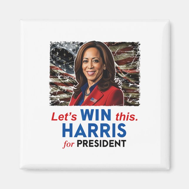 Vin this Harris till president Kamala Harris 2024  Magnet (Framsidan)