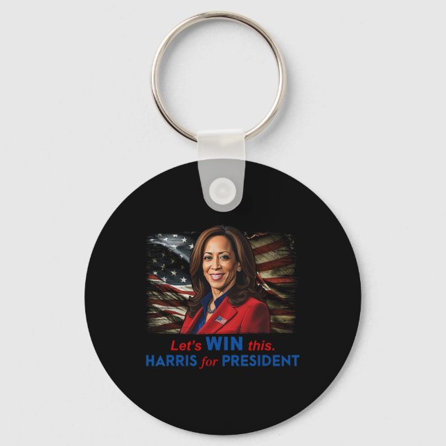 Vin this Harris till president Kamala Harris 2024  Nyckelring (Framsida)