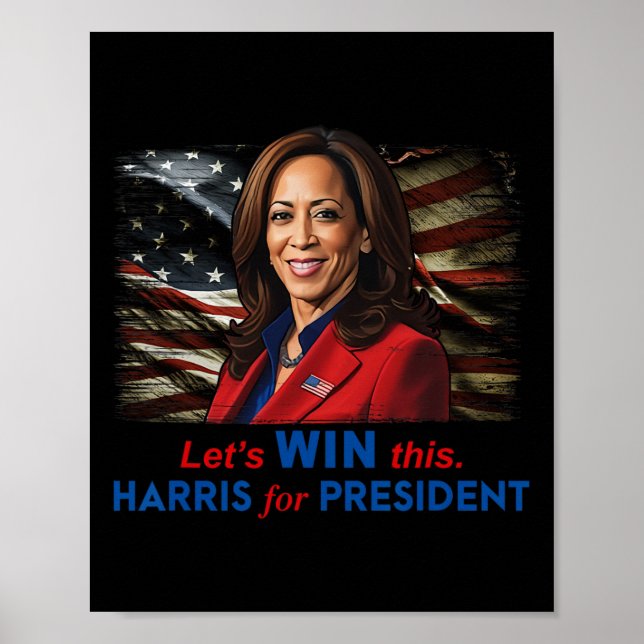 Vin this Harris till president Kamala Harris 2024  Poster (Framsidan)
