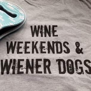 Vin tillbringar veckoslutet, & wieneren förfölje tee shirt