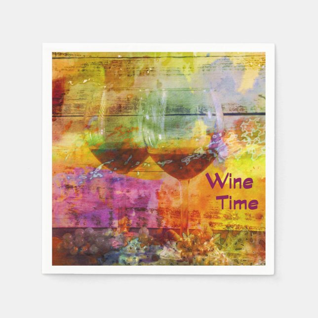 Vin Time Cocktail Napkins Pappersservett (Framsidan)