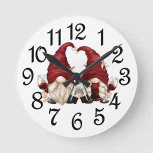 Vin Time Gnomes Rund Klocka