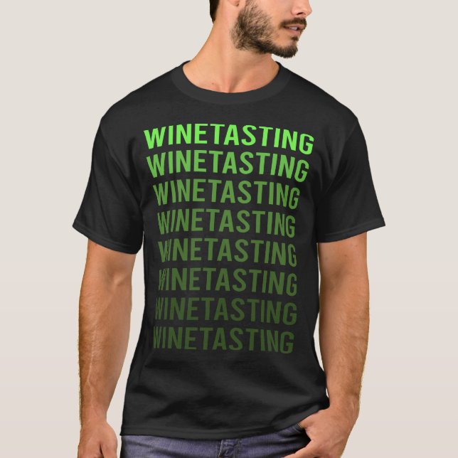 Vin-tråd för grönt övertoning t shirt (Framsida)