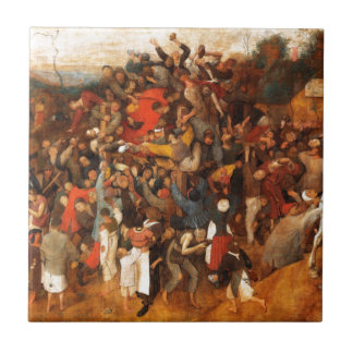 Vin vid Saint Martins-dagen av Pieter Bruegel Kakelplatta