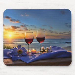 Vin vid stranden musmatta
