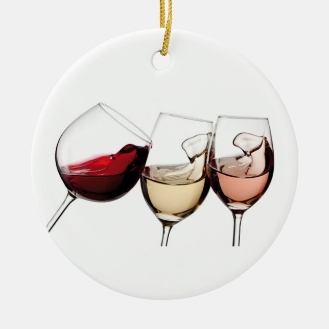 VIN VIN OCH MER TRÄD JULGRANSPRYDNAD KERAMIK (Framsidan)
