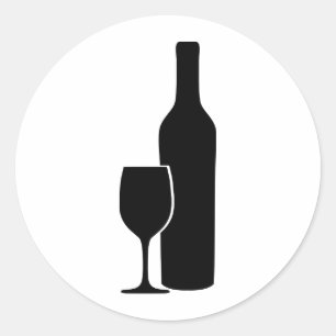 Vin - vinesymbol runt klistermärke