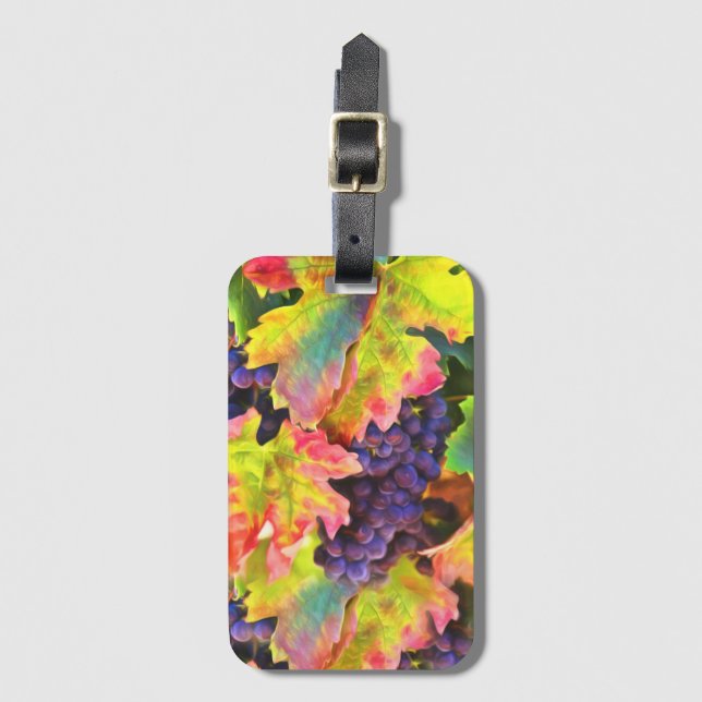 Vin Vineyard Luggage Tag Bagagebricka (Framsida vertikal)