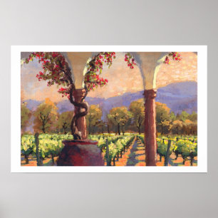 Vin Vineyard-utskrift Poster