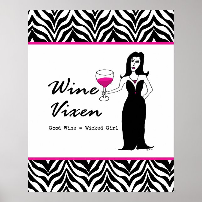 Vin Vixen Wicked Girl Zebra tryck (Framsidan)