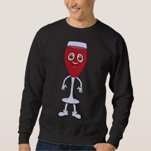 Vin Wineglass Lång Ärmad Tröja