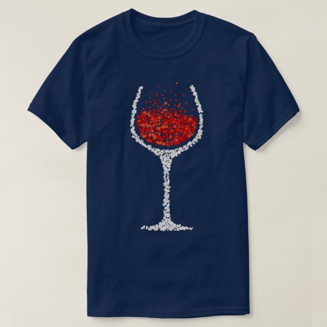 Vin Wineglass Red Vin Vin Drinker T Shirt (Design framsida)