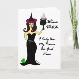 Vin Witch Halloween-kort Kort