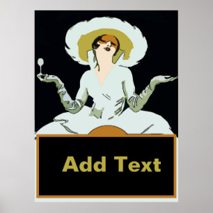 Vin Woman & Add Text hit Poster