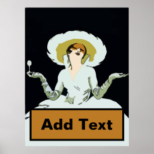 Vin Woman och lägg till text här Poster