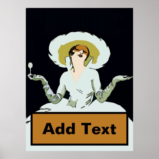 Vin Woman och lägg till text här Poster (Framsidan)