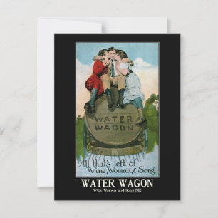 Vin Women Sång 1910-talets Tecknad Vintage Inspire Vykort