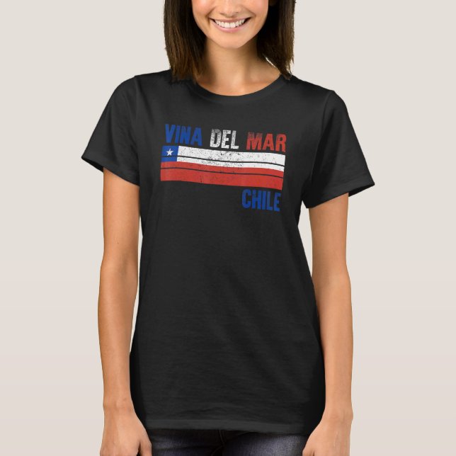 Vina Del Mar Chile Flagga Chilean Manar Womens Kid T Shirt (Framsida)