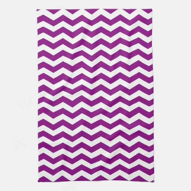 Vina Del Mar Lila Wave Chevron Kökshandduk (Vertikal)