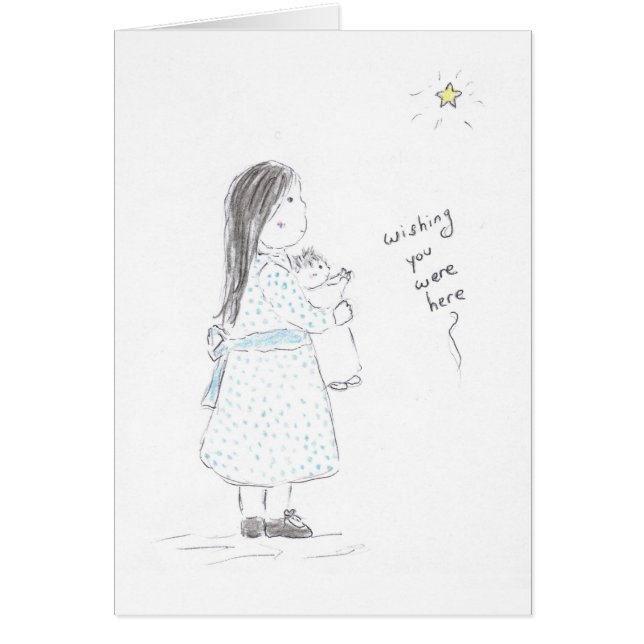 Vina på en stjärna hälsningskort (Framsidan)