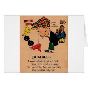 Vinäger valentin 1930-talet: Dumbbell Hälsningskort
