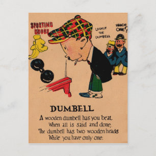 Vinäger valentin 1930-talet: Dumbbell Helg Vykort