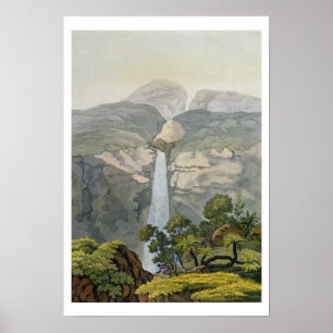 Vinagre Waterfall, nära Puraci Volcano Poster