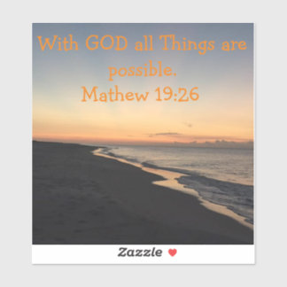 Vinal-dekal med GOD är möjligt i alla sak. Klistermärken