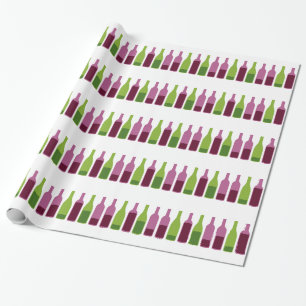 Vinälskare som slår in papper presentpapper
