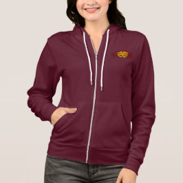 Vinande för DHS-dramalogotyp upp kvinnliga Hoody Tee Shirt