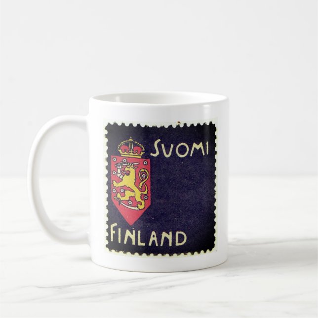 Vinatge frimärke - Finland Kaffemugg (Vänster)