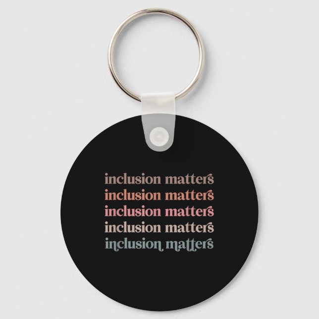 Vinatge Inclusion S Positive Diversity Kindness Nyckelring (Framsida)
