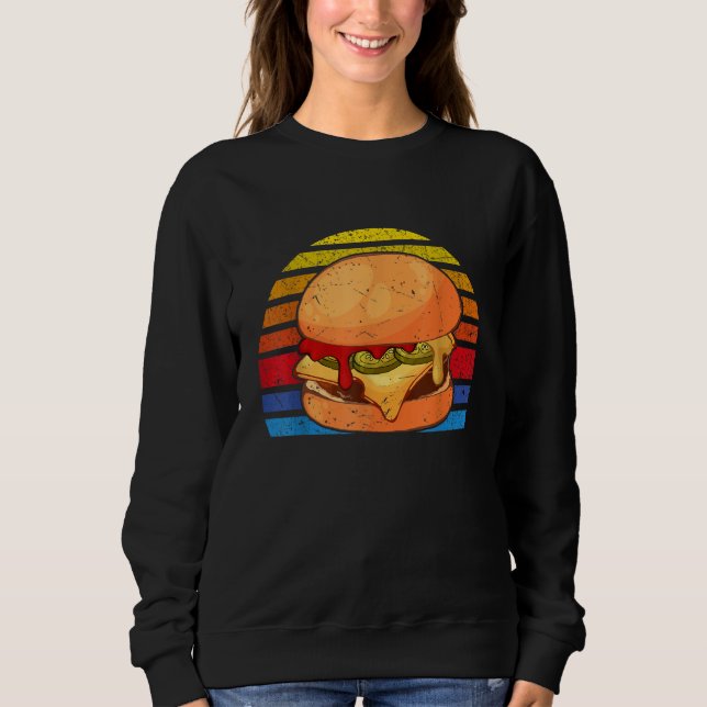 Vinatge Sunset Burger    Burger Costume Burger T Shirt (Framsida)