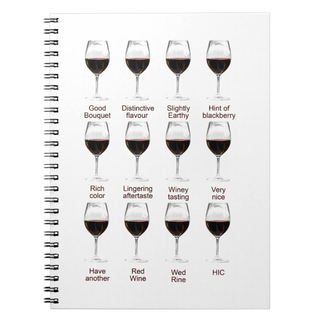 Vinavsmakning Anteckningsbok (Framsidan)