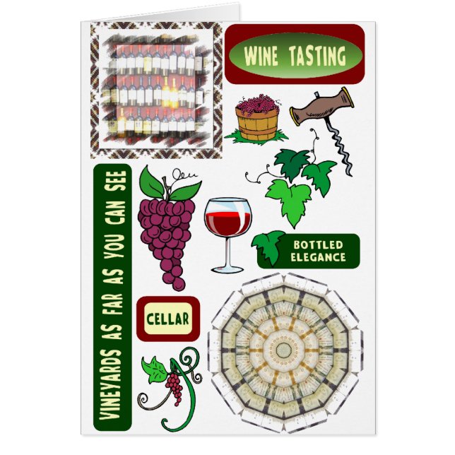 Vinavsmakning Hälsningskort (Framsidan)