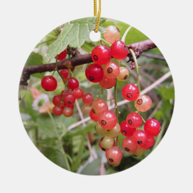 Vinbär Julgransprydnad Keramik (Framsidan)