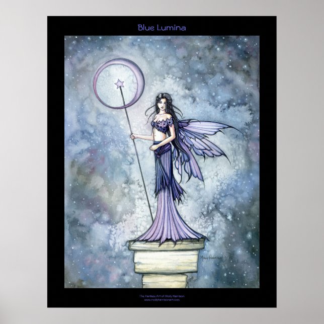 Vinblå Celestial Gothic Sagoposter Poster (Framsidan)