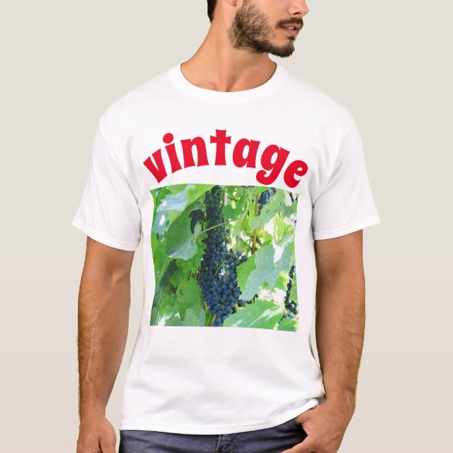 Vinblå druvor T-Shirt (Framsida)